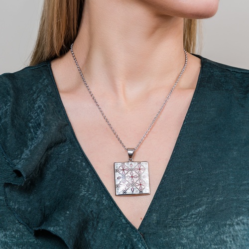 Колье Fiore Luna ENAMEL ROSE, BP03194-3 R/S фото 4